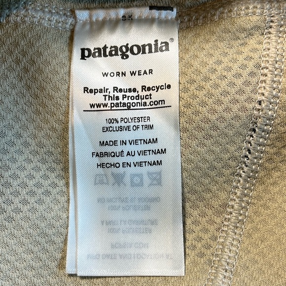 EXC🔥 Patagonia Retro-X VEST Women’s L Brass Hawk Smoulder Blue Sherpa Deep Pile - Picture 10 of 14
